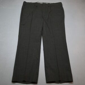 Vtg USA Made Circle S 42x30 Gray Houndstooth Wool Wester Bootcut Dress Pants